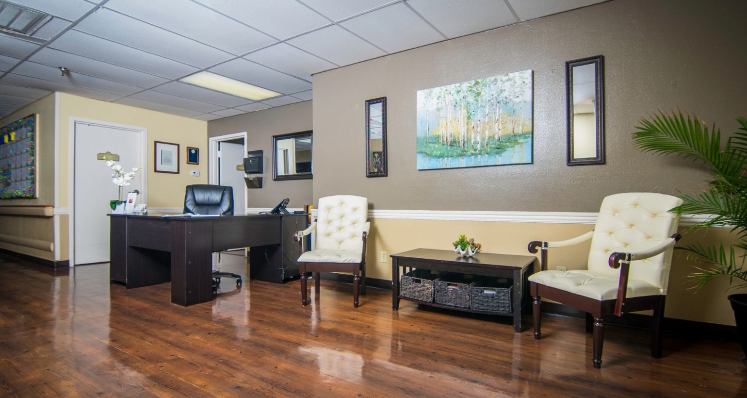 reception area of lawrence health care center