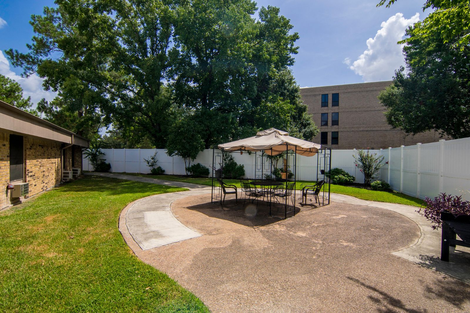 the patio of Lawrence health care center
